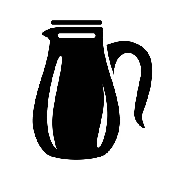 Κανάτα Για Γάλα Νερό Μεταλλικό Κουτί Απλή Εικόνα Εικονογράφηση Διάνυσμα — Διανυσματικό Αρχείο