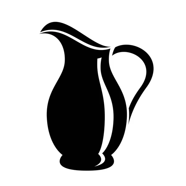 Jarro Leite Recipiente Água Ícone Simples Ilustração Vetorial Logotipo Jarro — Vetor de Stock