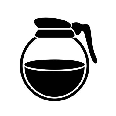 Sürahi kahve veya çay teneke kutu. Sürahi Logo vektör çizim web veya baskı tasarımı için basit simgesi.