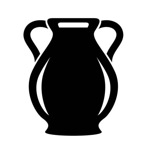 Jug for milk or water canister. Simple icon of pitcher logotype vector illustration for web or print design.