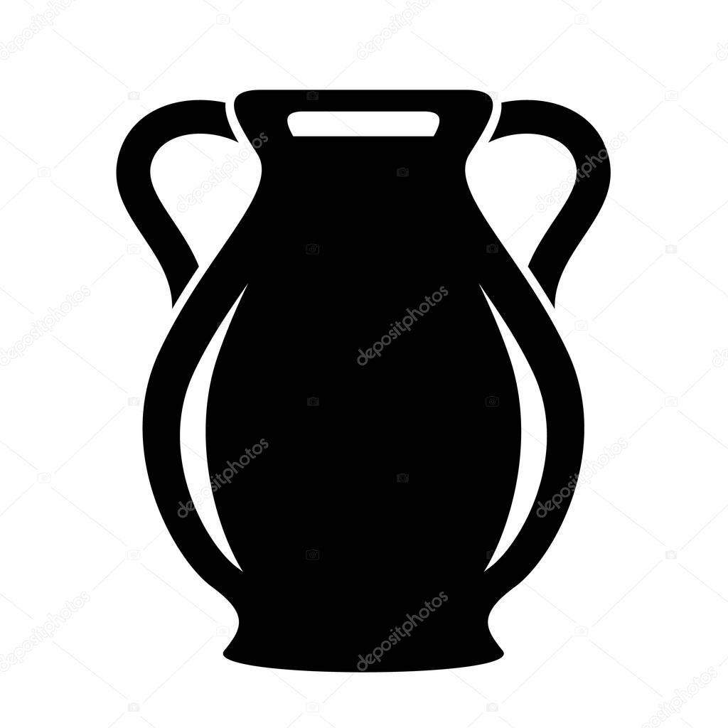 Jug for milk or water canister. Simple icon of pitcher logotype vector illustration for web or print design.