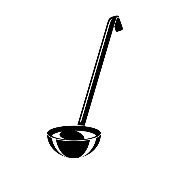 Poche Cuisine Soupe Icône Cuisinier Illustration Simple Soupe Louche Cuisine — Image vectorielle