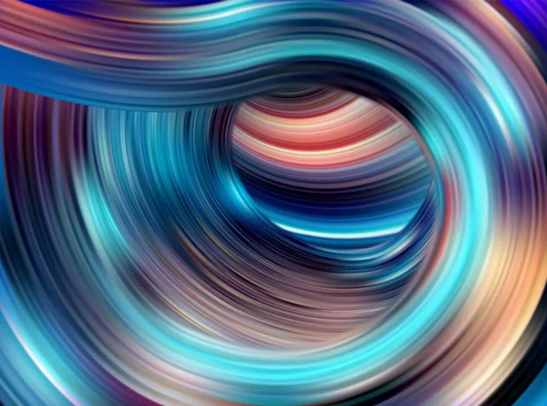 丰富多彩的流程背景 现实的蓝光液体波作为漏斗 彩色龙卷风顶部视图 涡流隧道下拉矢量图 手机壁纸圆运动自旋模板 — 图库矢量图片