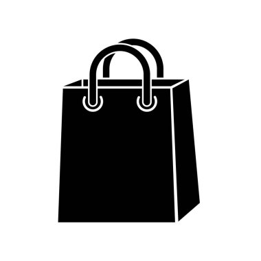 Kağıt çanta simgesi alışveriş. Kağıt çanta vektör simgesi web için alışveriş basit örnek