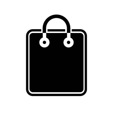 Kağıt çanta simgesi alışveriş. Kağıt çanta vektör simgesi web için alışveriş basit örnek