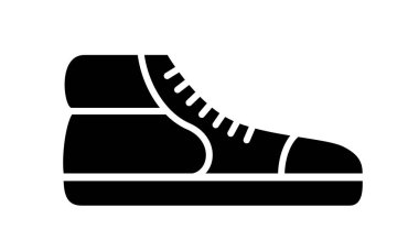 Koşu ayakkabıları simgesi. Basit örnek fitness ve spor, spor ayakkabı. Beyaz arka plan üzerinde grafik vektör işareti alışveriş.