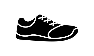 Koşu ayakkabıları simgesi. Basit örnek fitness ve spor, spor ayakkabı. Beyaz arka plan üzerinde grafik vektör işareti alışveriş.