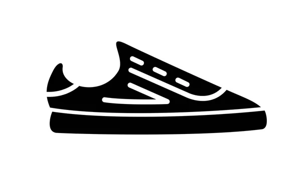 跑鞋图标 健身和运动的简单例证 健身鞋 白色背景上的矢量符号商店图形 — 图库矢量图片