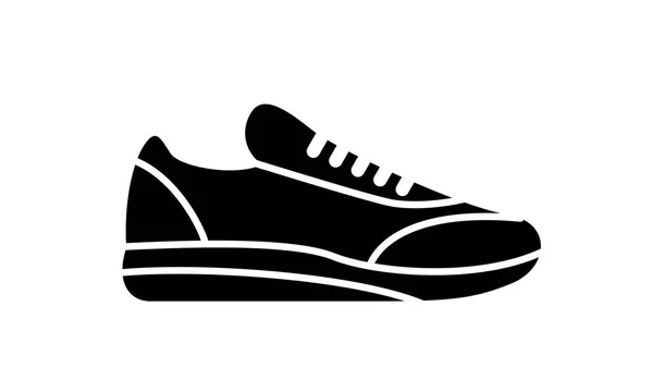 跑鞋图标 健身和运动的简单例证 健身鞋 白色背景上的矢量符号商店图形 — 图库矢量图片