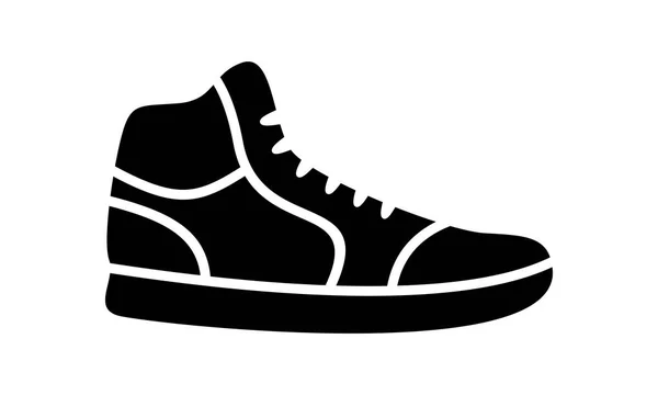 ランニング シューズのアイコン フィットネスとスポーツ ジム靴のシンプルなイラスト ベクトル記号ショップ白い背景のグラフィック — ストックベクタ