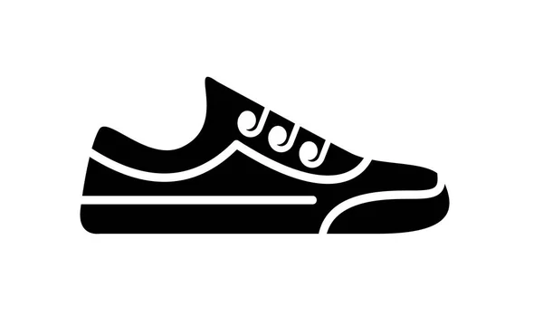 Sneaker Löparskor Casual Enkel Stil Logotyp Vektor Illustration Ikonen För — Stock vektor