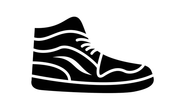 Sneaker Running Shoes Casual Simple Style Logo Vector Illustration Icon — Stock Vector