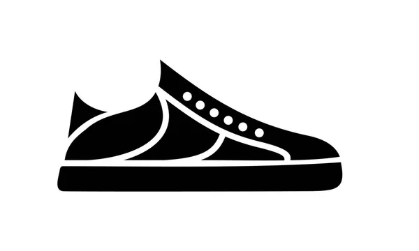 Sneaker Running Shoes Casual Simple Style Logo Vector Illustration Icon — Stock Vector