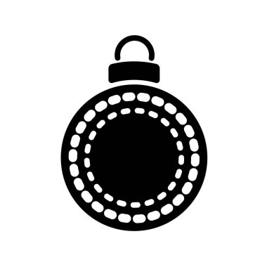 Yeni yıl top için. Vektör köknar ağacı sembol için bir oyuncak. Basit sembol simge. Web veya baskı tasarımı için dekor.