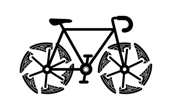 Chaussures Course Sur Icône Roue Vélo Logo Vitesse Original Illustration — Image vectorielle