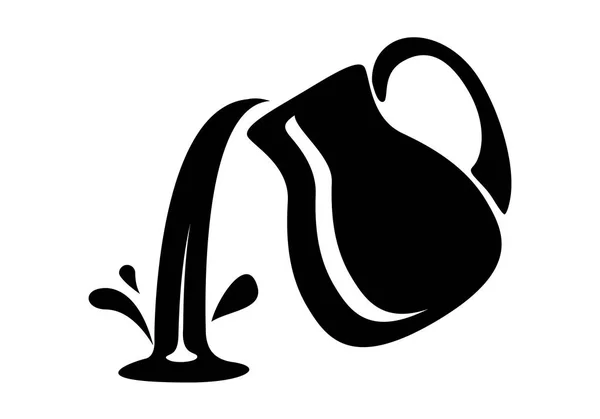 Jarro Esvazie Leite Lata Água Ícone Simples Logotipo Jarro Ilustração —  Vetores de Stock