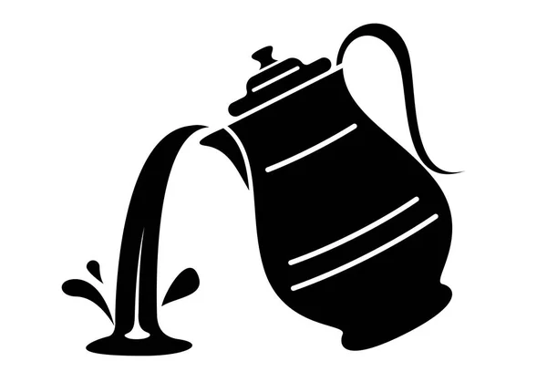 Jarra Verter Leche Recipiente Agua Icono Simple Del Logotipo Jarra — Archivo Imágenes Vectoriales