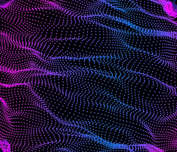Stip Golf van knooppunten achtergrond. 3D-zee stroom matrix. — Stockvector