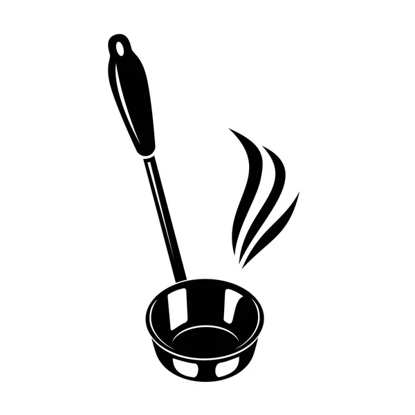 Cocina cucharón sopa humo cocinero icono, estilo simple — Archivo Imágenes Vectoriales