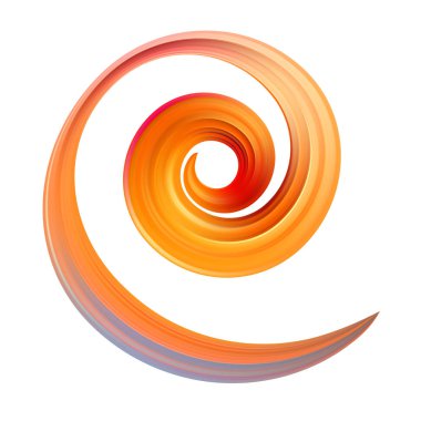 Renkli altın akışı fırça darbesi. Kavisli saç çizgisi.