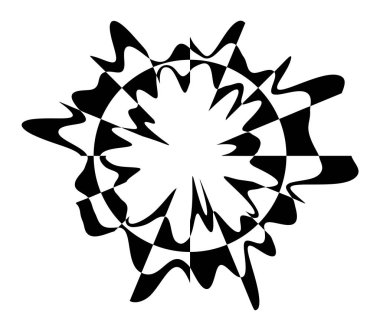 Minimalist soyut zum turbulense dalga daire rasgele souns kavisli