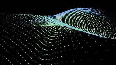 3D deniz noktalar parlayan akış arka plan akışı dalga