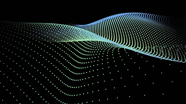 3D deniz noktalar parlayan akış arka plan akışı dalga