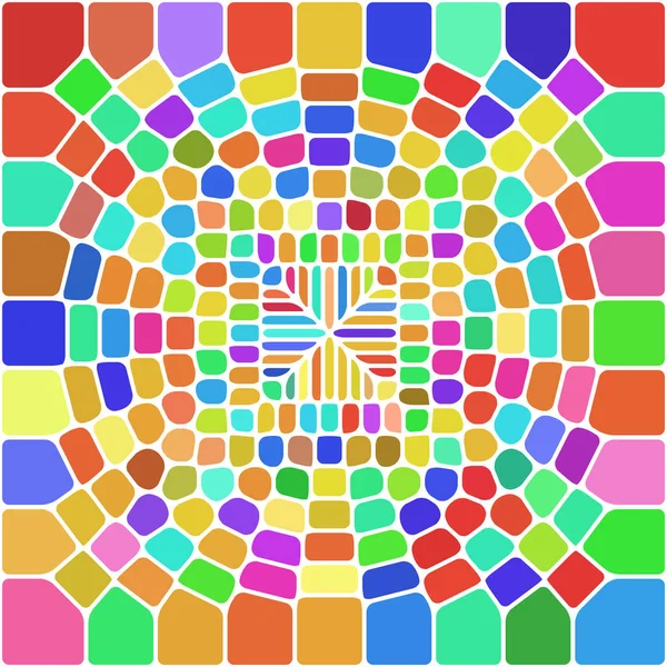 Геометрическая красочная мозаика воронка верхнего круга — стоковый вектор