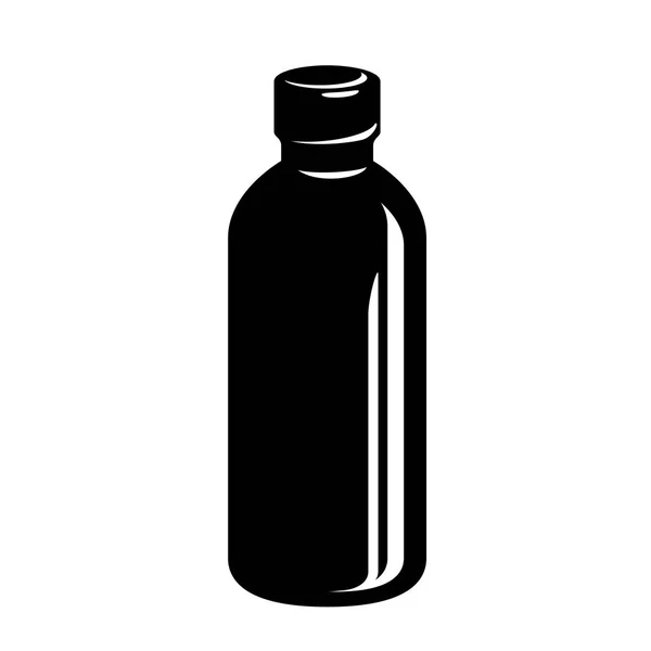 Bottle of medicine with cap simple style icon. — Stock Vector