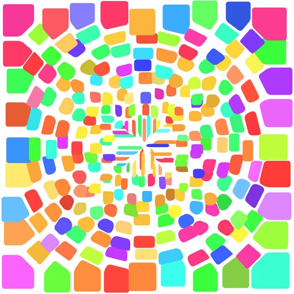 Géométrique motif coloré tuile entonnoir cercle supérieur — Image vectorielle