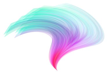 Renkli akışı fırça darbesi. İzole şerit çizgi.