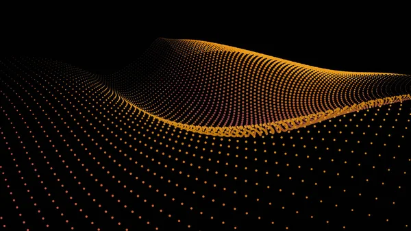 3D deniz noktalar parlayan akış arka plan akışı dalga