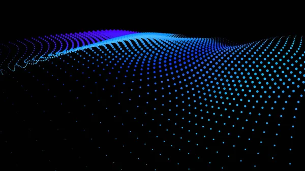 3D deniz noktalar parlayan akış arka plan akışı dalga