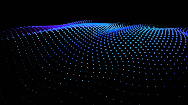 3D deniz noktalar parlayan akış arka plan akışı dalga