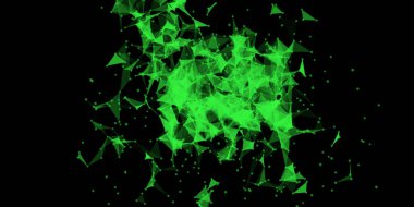 Patlama üçgenleri veri akışı bulut kaos tasarımı