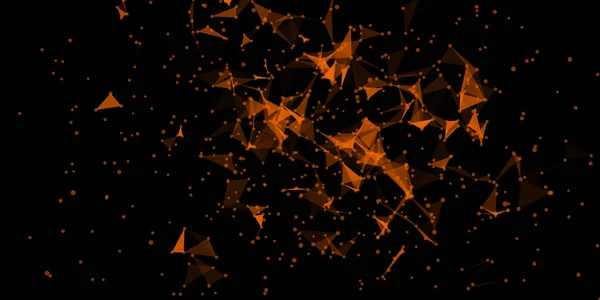 Explosión triángulos flujo de datos nube caos diseño — Archivo Imágenes Vectoriales