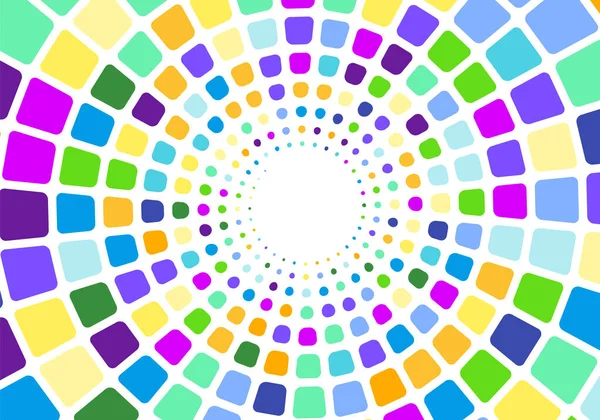 Geométrico colorido padrão azulejo topo espiral funil — Vetor de Stock