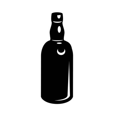 Cap basit stil ikonu ile tıp şişe.