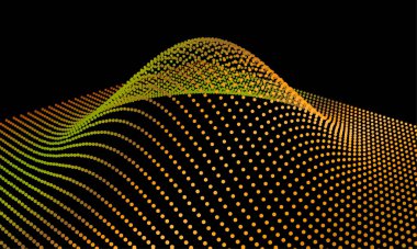 Kara delik uzayı bozuyor. Fonksiyonun pürüzsüzlüğünü gösteren üç boyutlu parçacık akışı. Yeni enerji sentezi.