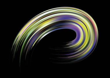 Renkli fırça darbesi. Dalga deniz izole hattı