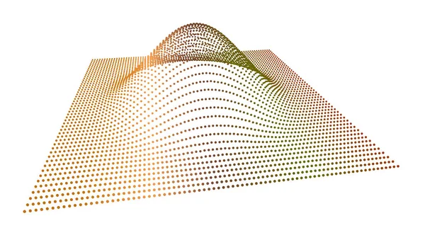 Nokta verinin dağıtım fonksiyonunun hacmindeki veri dilimi. Üç boyutlu analitik bilgi akışı. Bilim bağlamında dağın çıkıntısı.