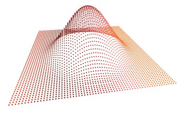 Kara delik uzayı bozuyor. Fonksiyonun pürüzsüzlüğünü gösteren üç boyutlu parçacık akışı. Yeni enerji sentezi.