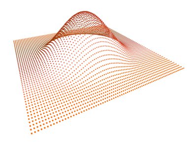 Kara delik uzayı bozuyor. Fonksiyonun pürüzsüzlüğünü gösteren üç boyutlu parçacık akışı. Yeni enerji sentezi.