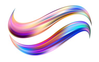 Renkli fırça darbesi. Wabe deniz izole hattı.. Gerçekçi fırça darbesi. Beyaz arka planda izole edilmiş sıvı boya şekli. Tasarım projen için kapak sayfası. Vektör illüstrasyonu girdabı.