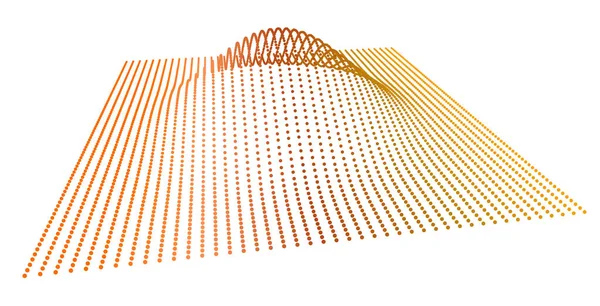 Nokta verinin dağıtım fonksiyonunun hacmindeki veri dilimi. Üç boyutlu analitik bilgi akışı. Bilim bağlamında dağın çıkıntısı.