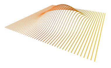 Kara delik uzayı bozuyor. Fonksiyonun pürüzsüzlüğünü gösteren üç boyutlu parçacık akışı. Yeni enerji sentezi.