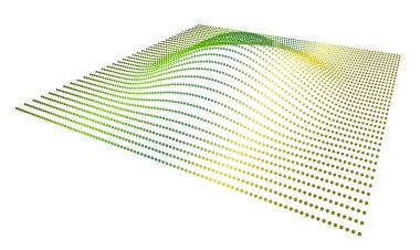 Nokta verinin dağıtım fonksiyonunun hacmindeki veri dilimi. Üç boyutlu analitik bilgi akışı. Bilim bağlamında dağın çıkıntısı.