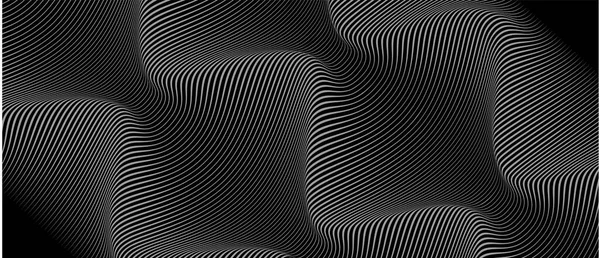 Abstrakter Hintergrund Diagonaler Linien Die Einer Sinusoide Gebogen Sind Lange — Stockvektor