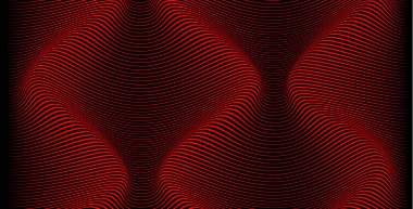 Geleceğin hacimli manzarası. Yukarıdan tepeler ve vadilerle uzayın topolojisinin en üst görüntüsü. Uzayın renkli oyunu. Denizin sıvıdan sonsuzluğa doğru genişlemesi..