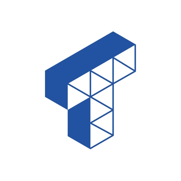Letter Logo Symbool Kubussen Opgesteld Ruimte Constructief Van Kubieke Vormen — Stockvector